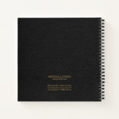 Cascading Lights Monogram Goud ID789 Notitieboek (Achterkant)