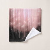 Cascading Lights Monogram Roos Gold ID789 Bad Handdoek (Wasdoekje)