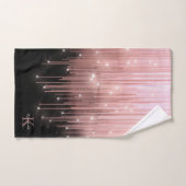 Cascading Lights Monogram Roos Gold ID789 Bad Handdoek (Handdoek)