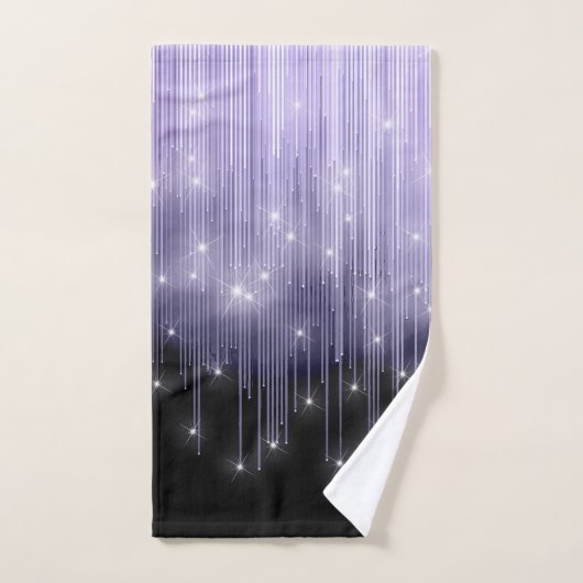 Cascading Lights Monogram Violet ID789 Bad Handdoek (Handdoek)