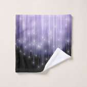 Cascading Lights Monogram Violet ID789 Bad Handdoek (Wasdoekje)