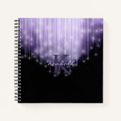 Cascading Lights Monogram Violet ID789 Notitieboek (Voorkant)