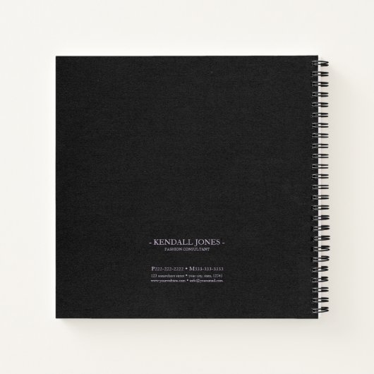 Cascading Lights Monogram Violet ID789 Notitieboek (Achterkant)