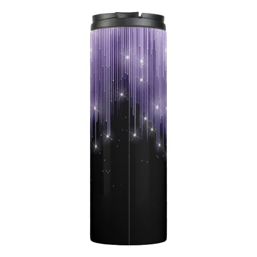 Cascading Lights Monogram Violet ID789 Thermosbeker (Achterkant)