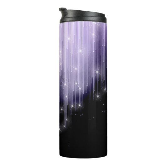 Cascading Lights Monogram Violet ID789 Thermosbeker (Geroteerd rechts)