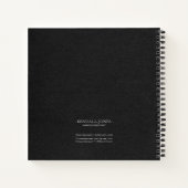 Cascading Lights Monogram zwart en wit ID789 Notitieboek (Achterkant)