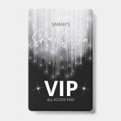 Cascading Lights Sweet 16 Black en White ID790 Badge (Achterkant)