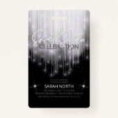 Cascading Lights Sweet 16 Black en White ID790 Badge (Voorkant)