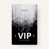 Cascading Lights Sweet 16 Black en White ID790 Badge (Achterkant)