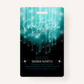 Cascading Lights Sweet 16 Blauwgroen ID790 Badge (Voorkant)