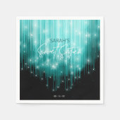 Cascading Lights Sweet 16 Blauwgroen ID790 Servet (Voorkant)