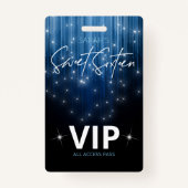 Cascading Lights Sweet 16 Blue ID790 Badge (Achterkant)