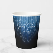 Cascading Lights Sweet 16 Blue ID790 Papieren Bekers (Achterkant)