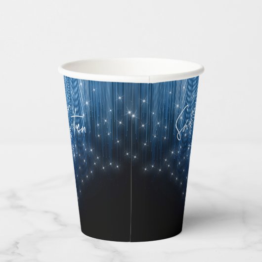 Cascading Lights Sweet 16 Blue ID790 Papieren Bekers (Rechts)