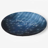 Cascading Lights Sweet 16 Blue ID790 Papieren Bordje (Gekanteld)