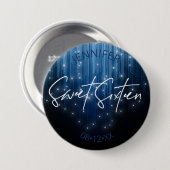 Cascading Lights Sweet 16 Blue ID790 Ronde Button 7,6 Cm (Voorkant /achterkant)