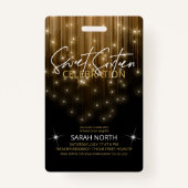 Cascading Lights Sweet 16 Gold ID790 Badge (Voorkant)