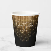 Cascading Lights Sweet 16 Gold ID790 Papieren Bekers (Voorkant)