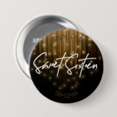Cascading Lights Sweet 16 Gold ID790 Ronde Button 7,6 Cm (Voorkant /achterkant)