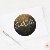 Cascading Lights Sweet 16 Gold ID790 Ronde Sticker (Envelop)