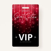 Cascading Lights Sweet 16 Red ID790 Badge (Achterkant)