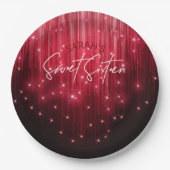 Cascading Lights Sweet 16 Red ID790 Papieren Bordje (Voorkant)