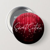 Cascading Lights Sweet 16 Red ID790 Ronde Button 7,6 Cm (Voorkant /achterkant)