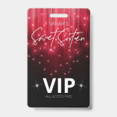 Cascading Lights Sweet 16 Rood ID790 Badge (Achterkant)