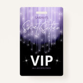 Cascading Lights Sweet 16 Violet ID790 Badge (Achterkant)