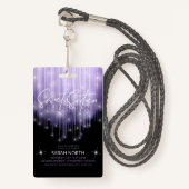 Cascading Lights Sweet 16 Violet ID790 Badge (Voorkant met draagriem)