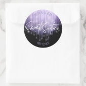 Cascading Lights Sweet 16 Violet ID790 Ronde Sticker (Tas)