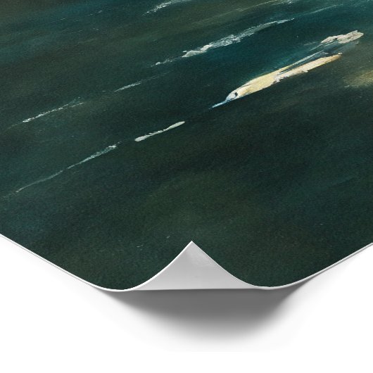 Cascading Majesty: Oerwoud Cliff Waterfall Poster (Hoek)