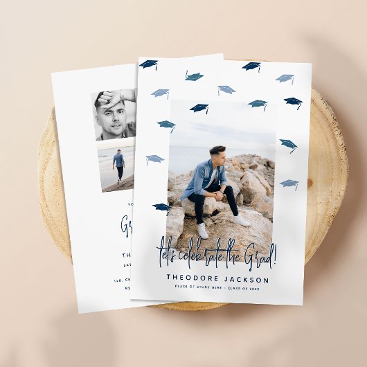 Cascading Mortarboards Foto Collage Afstuderen Kaart