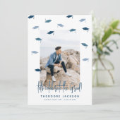Cascading Mortarboards Foto Collage Afstuderen Kaart (Staand voorkant)