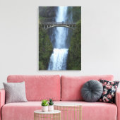 Cascading Multnomah Falls Viewing Bridge Canvas Afdruk (Insitu (Woonkamer))