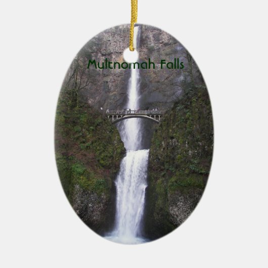 Cascading Multnomah Herfsten Vakantie Keramisch Ornament (Voorkant)