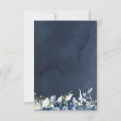 Cascading Navy Peony Wedding Save The Date (Achterkant)