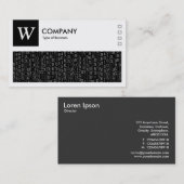 Cascading Numbers - Logo en Panel v2 - zwart Visitekaartje (Voorkant / Achterkant)