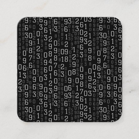 Cascading Numbers Vierkante Visitekaartje (Voorkant)