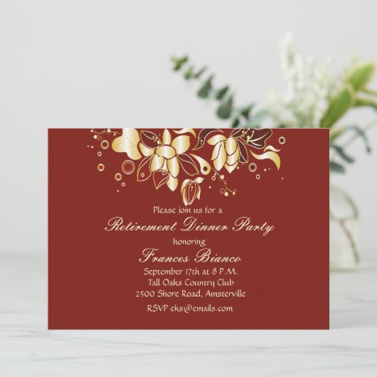 Cascading Orchids Invitation Kaart (Staand voorkant)