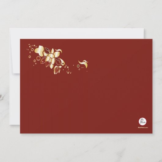 Cascading Orchids Invitation Kaart (Achterkant)