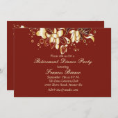 Cascading Orchids Invitation Kaart (Voorkant / Achterkant)