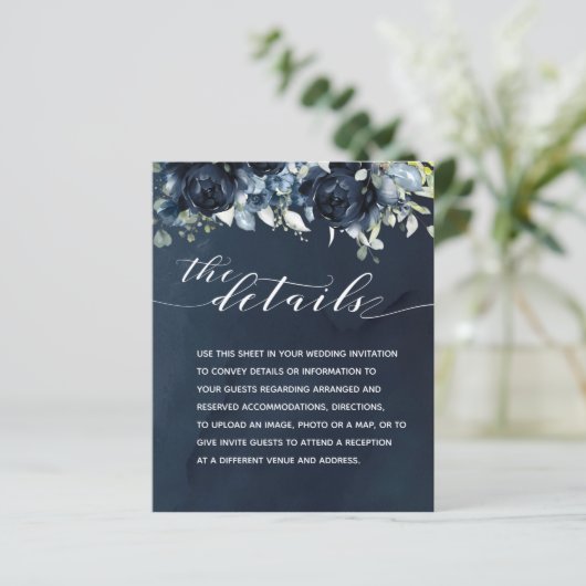 Cascading Peonies Weddenschap Details (Staand voorkant)