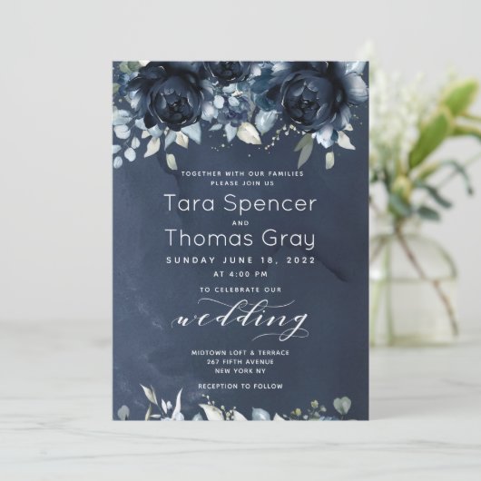 Cascading Peonies Wedding 2 Kaart (Staand voorkant)