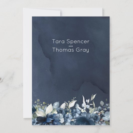 Cascading Peonies Wedding 2 Kaart (Achterkant)