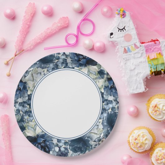 Cascading Peonies Wedding 9 inch Bord (Feest)