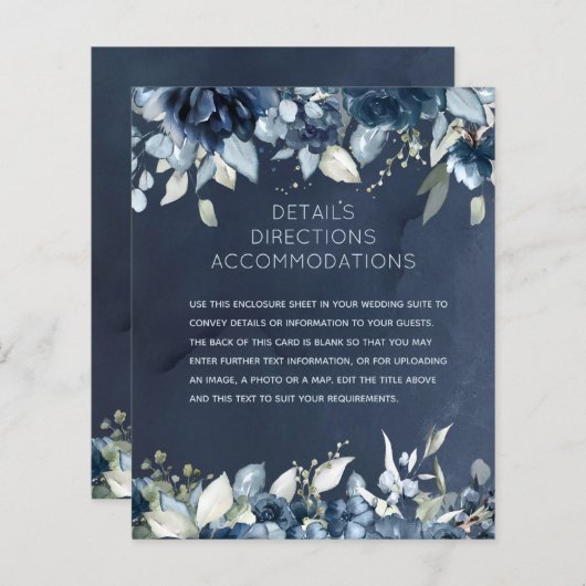 Cascading Peonies Wedding Details Accommodatie (Voorkant / Achterkant)