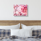 Cascading Pink Cherry Blossoms Wall Art Canvas Afdruk (Insitu (Slaapkamer))