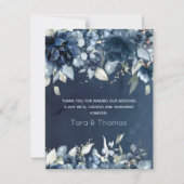 Cascading Pioenen Bruiloft Dank u Bedankkaart (Voorkant)