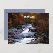 Cascading Rapids landschap in Great Smoky Mountain Briefkaart (Voorkant / Achterkant)